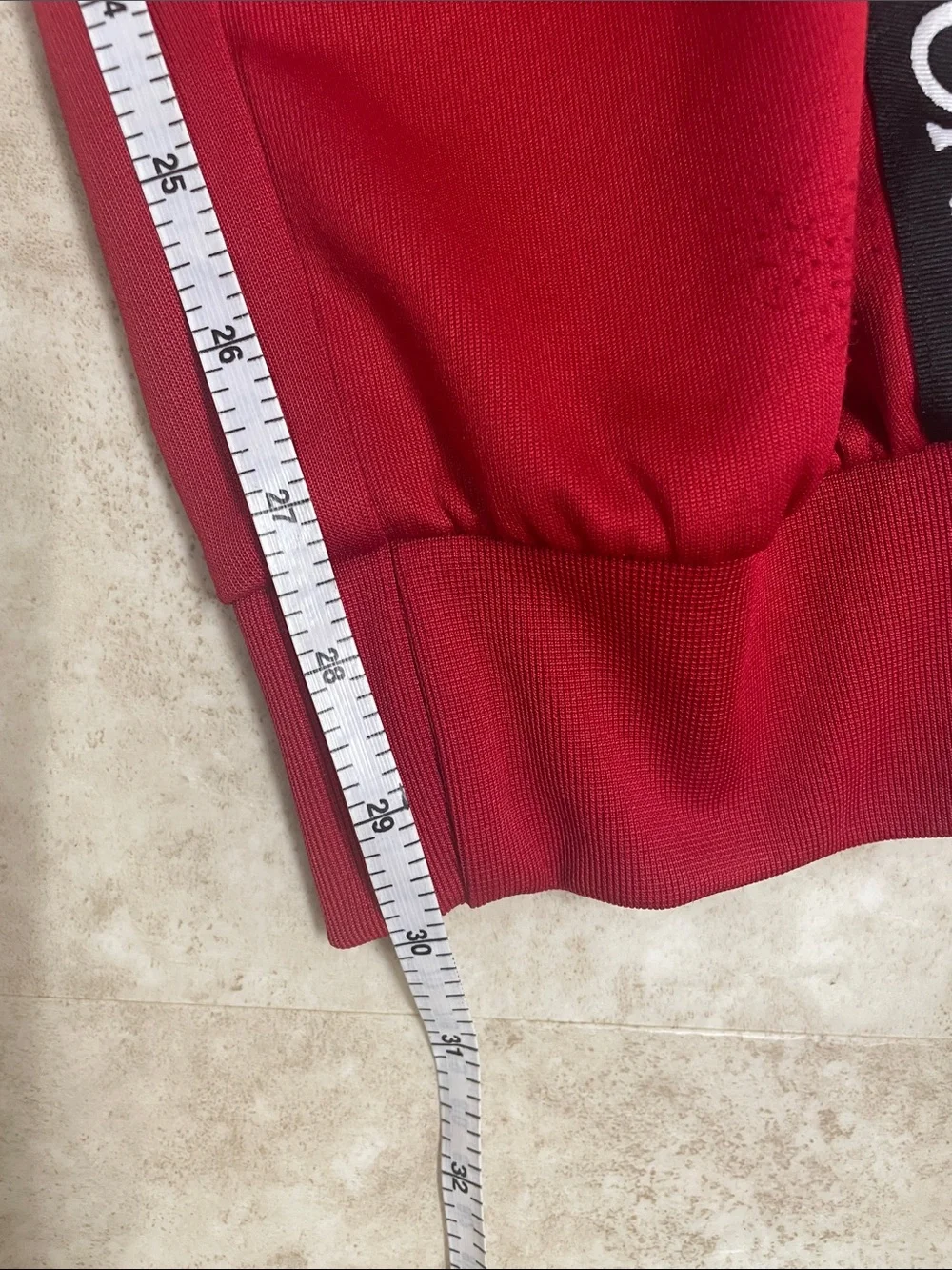 Jordan mens Red Track Joggers with Black Side Logo Tape XL